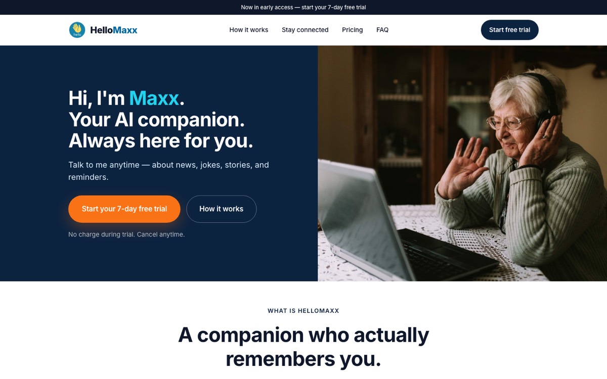 HelloMaxx homepage